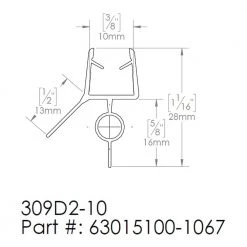 DreamLine 42 in. L Clear Bottom Vinyl Sweep with a Deflector for 3/8 in. Glass Shower Door 5 DreamLine 42 in. L Clear Bottom Vinyl Sweep with a Deflector for 3/8 in. Glass Shower Door -Bathroom Accessories Sales clear dreamline bathtub accessories 63015100 1067 40 1000