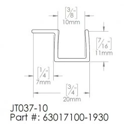 DreamLine 76 in. L Clear Return Panel Striker for 3/8 in. Glass Shower Door -Bathroom Accessories Sales clear dreamline bathtub accessories 63017100 1930 40 1000