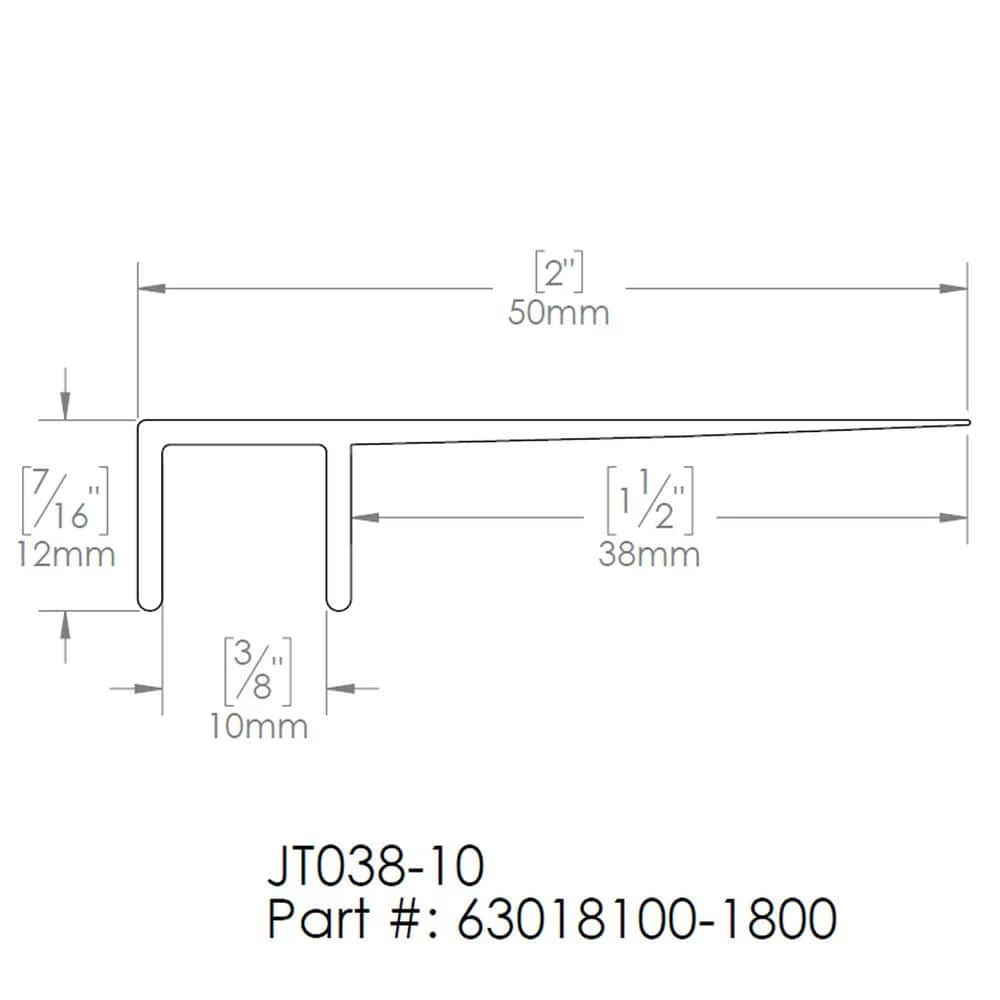 DreamLine 70-7/8 in. L x 3/8 in. H Clear Vinyl Seal Glass Shower Door 3 DreamLine 70-7/8 in. L x 3/8 in. H Clear Vinyl Seal Glass Shower Door - Image 3
