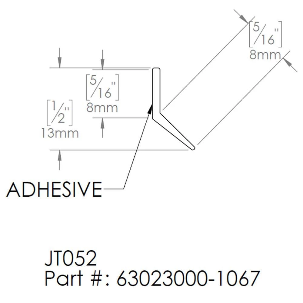 DreamLine 42 in. L Clear Drip Vinyl for 3/8 in. Glass Shower Door 3 DreamLine 42 in. L Clear Drip Vinyl for 3/8 in. Glass Shower Door - Image 3