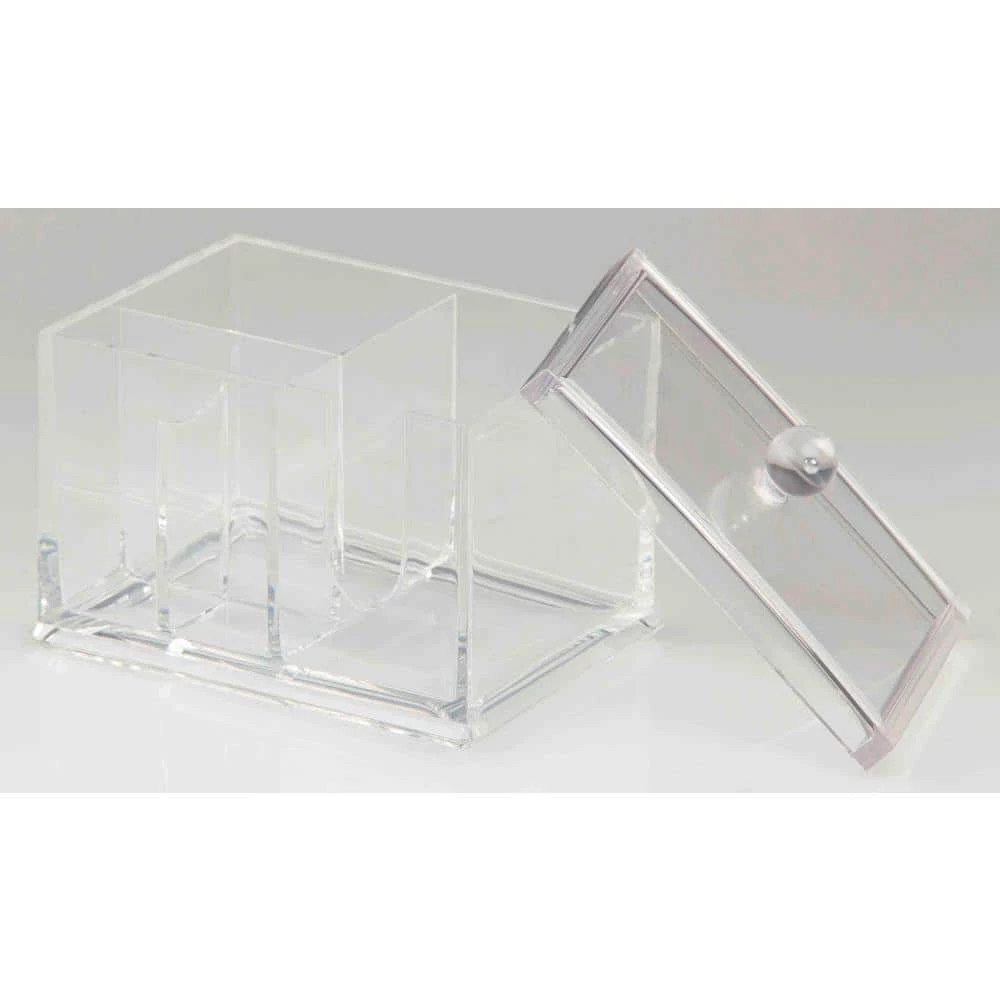 Home Basics 5.5 in. x 4.25 in. x 3.62 in. Clear Cosmetic Organizer 4 Home Basics 5.5 in. x 4.25 in. x 3.62 in. Clear Cosmetic Organizer - Image 4