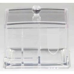 Home Basics 5.5 in. x 4.25 in. x 3.62 in. Clear Cosmetic Organizer 7 Home Basics 5.5 in. x 4.25 in. x 3.62 in. Clear Cosmetic Organizer -Bathroom Accessories Sales clear home basics makeup organizers mh41091 4f 1000