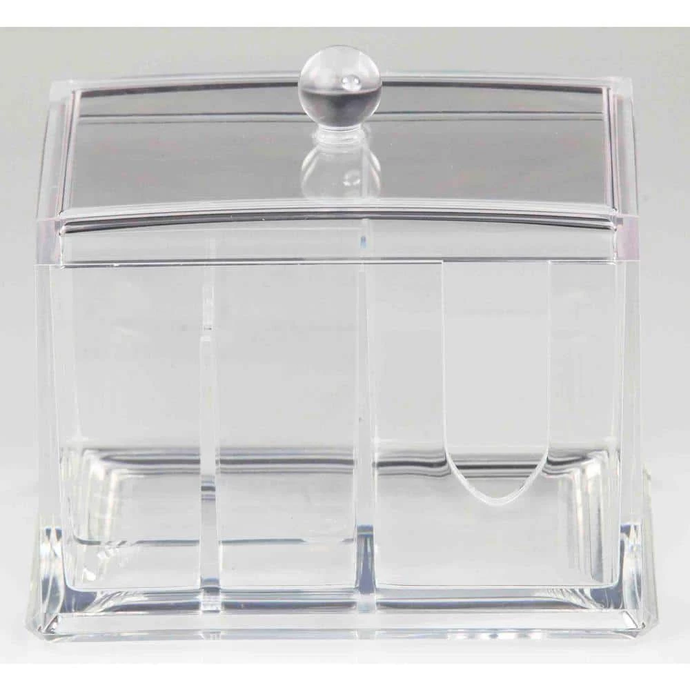 Home Basics 5.5 in. x 4.25 in. x 3.62 in. Clear Cosmetic Organizer 3 Home Basics 5.5 in. x 4.25 in. x 3.62 in. Clear Cosmetic Organizer - Image 3