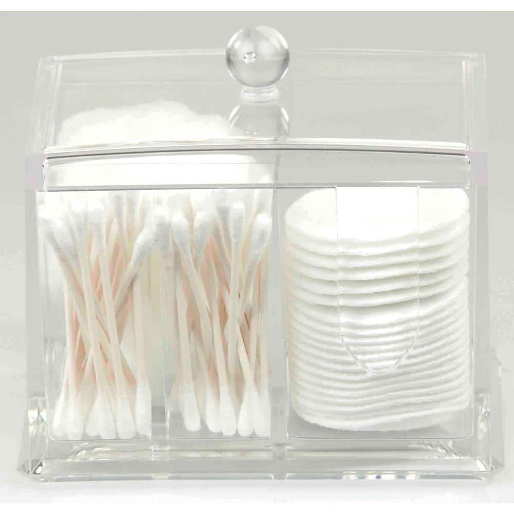 Home Basics 5.5 in. x 4.25 in. x 3.62 in. Clear Cosmetic Organizer 1 Home Basics 5.5 in. x 4.25 in. x 3.62 in. Clear Cosmetic Organizer
