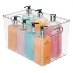 IDesign Linus Binz 12 in. x 8 in. x 8 in. in Clear -Bathroom Accessories Sales clear idesign makeup organizers 64348cx 4f 1000