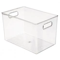 IDesign Linus Binz 12 in. x 8 in. x 8 in. in Clear