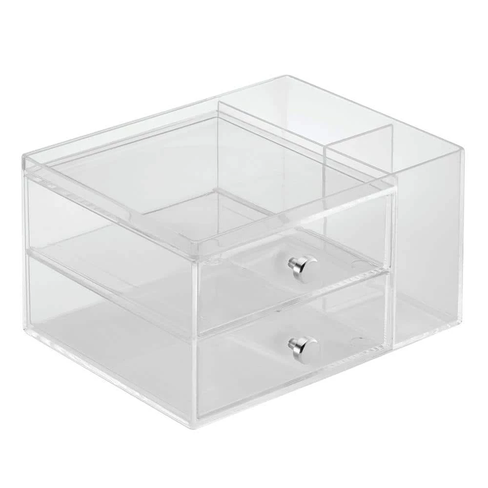 InterDesign 7 in. D x 5 in. H x 9 in. W Clear Plastic Cube Storage Bin 1 InterDesign 7 in. D x 5 in. H x 9 in. W Clear Plastic Cube Storage Bin