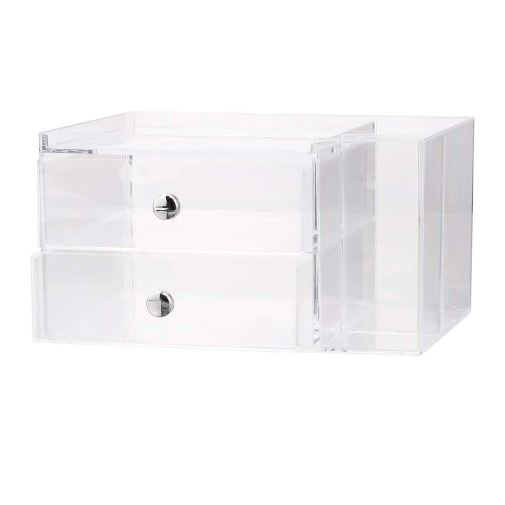 InterDesign 7 in. D x 5 in. H x 9 in. W Clear Plastic Cube Storage Bin 2 InterDesign 7 in. D x 5 in. H x 9 in. W Clear Plastic Cube Storage Bin - Image 2