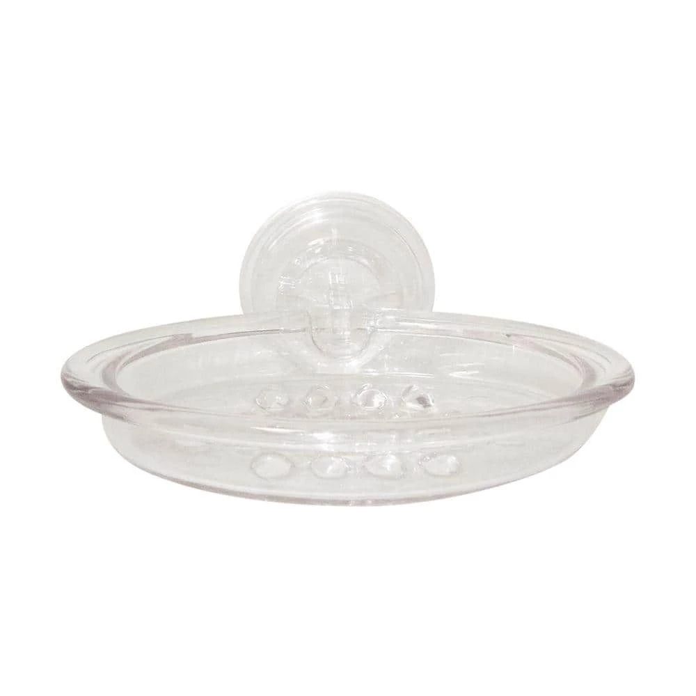 InterDesign PowerLock Suction Soap Dish in Clear 1 InterDesign PowerLock Suction Soap Dish in Clear