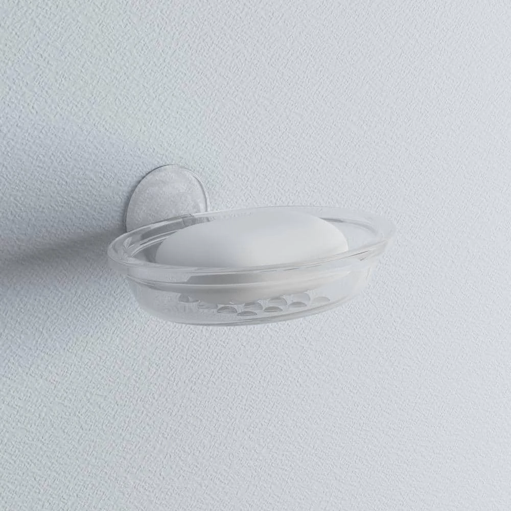 InterDesign PowerLock Suction Soap Dish in Clear 2 InterDesign PowerLock Suction Soap Dish in Clear - Image 2