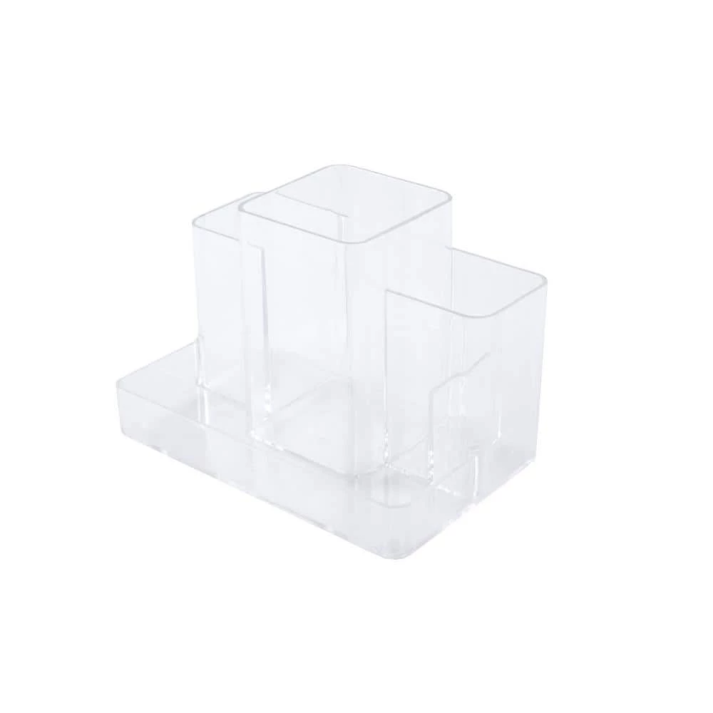 Kenney Storage Made Simple Bathroom Countertop Hair Care Center Organizer Set of 2 in Clear 4 Kenney Storage Made Simple Bathroom Countertop Hair Care Center Organizer Set of 2 in Clear - Image 4