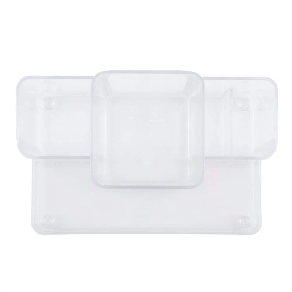 Kenney Storage Made Simple Bathroom Countertop Hair Care Center Organizer Set of 2 in Clear 3 Kenney Storage Made Simple Bathroom Countertop Hair Care Center Organizer Set of 2 in Clear - Image 3