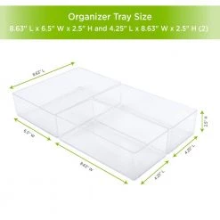 Kenney Storage Made Simple Bathroom Countertop Organizer Tray Set in Clear (Set of 6) 11 Kenney Storage Made Simple Bathroom Countertop Organizer Tray Set in Clear (Set of 6) -Bathroom Accessories Sales clear kenney makeup organizers kn68030v1p2rem 4f 1000