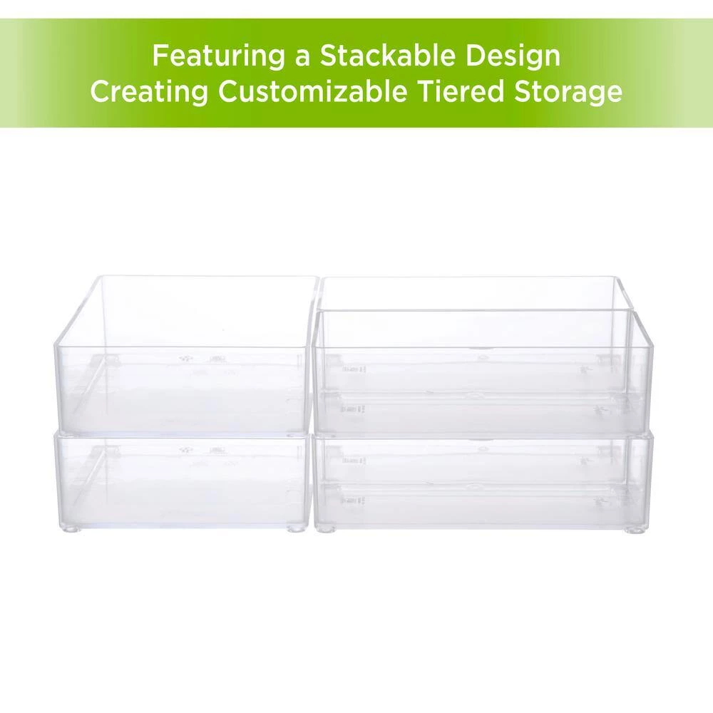 Kenney Storage Made Simple Bathroom Countertop Organizer Tray Set in Clear (Set of 6) 7 Kenney Storage Made Simple Bathroom Countertop Organizer Tray Set in Clear (Set of 6) - Image 7
