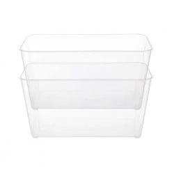 Kenney Storage Made Simple Organizer Bin with Handles in Clear (2-Pack)