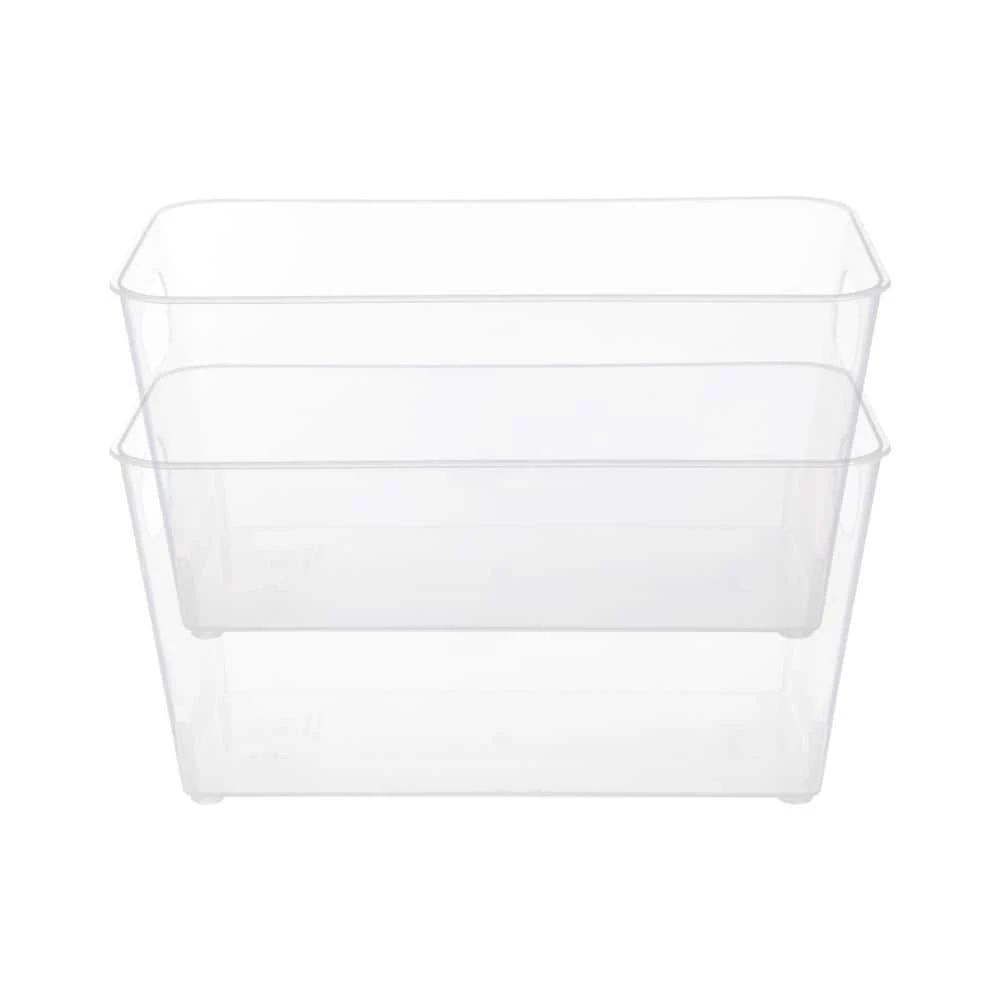 Kenney Storage Made Simple Organizer Bin with Handles in Clear (2-Pack) 1 Kenney Storage Made Simple Organizer Bin with Handles in Clear (2-Pack)