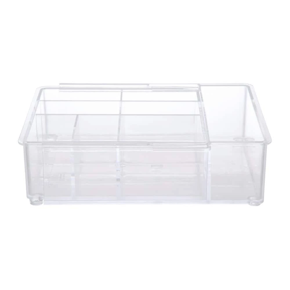 Kenney Storage Made Simple Expandable Drawer Organizer Tray, 8 Compartments in Clear (Set of 2) 3 Kenney Storage Made Simple Expandable Drawer Organizer Tray, 8 Compartments in Clear (Set of 2) - Image 3