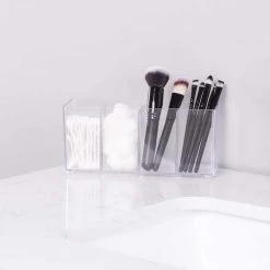 Kenney Storage Made Simple Drawer Organizer Bin 4 Compartments in Clear -Bathroom Accessories Sales clear kenney makeup organizers kn68064p2rem 1f 1000