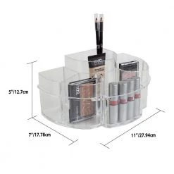 Unbranded Half Moon Shatter-Resistant Plastic Cosmetic Organizer in Clear 8 Unbranded Half Moon Shatter-Resistant Plastic Cosmetic Organizer in Clear -Bathroom Accessories Sales clear makeup organizers hdc51513 1f 1000