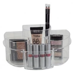 Unbranded Half Moon Shatter-Resistant Plastic Cosmetic Organizer in Clear 7 Unbranded Half Moon Shatter-Resistant Plastic Cosmetic Organizer in Clear -Bathroom Accessories Sales clear makeup organizers hdc51513 4f 1000