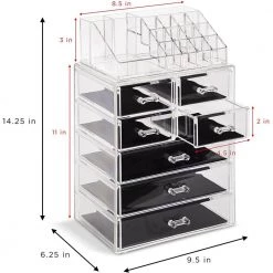 Unbranded Sorbus 6.25 in. x 14.25 in. 1-Cube Cosmetic Organizer in Acrylic 10 Unbranded Sorbus 6.25 in. x 14.25 in. 1-Cube Cosmetic Organizer in Acrylic -Bathroom Accessories Sales clear makeup organizers mup set 34 1f 1000