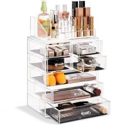 Unbranded Sorbus 6.25 in. x 14.25 in. 1-Cube Cosmetic Organizer in Acrylic