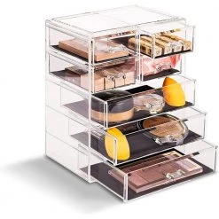 Unbranded Sorbus 11.25 in. W x 6.25 in. H 1-Cube Cosmetic Organizer in Acrylic 9 Unbranded Sorbus 11.25 in. W x 6.25 in. H 1-Cube Cosmetic Organizer in Acrylic -Bathroom Accessories Sales clear makeup organizers mup strg34 4f 1000