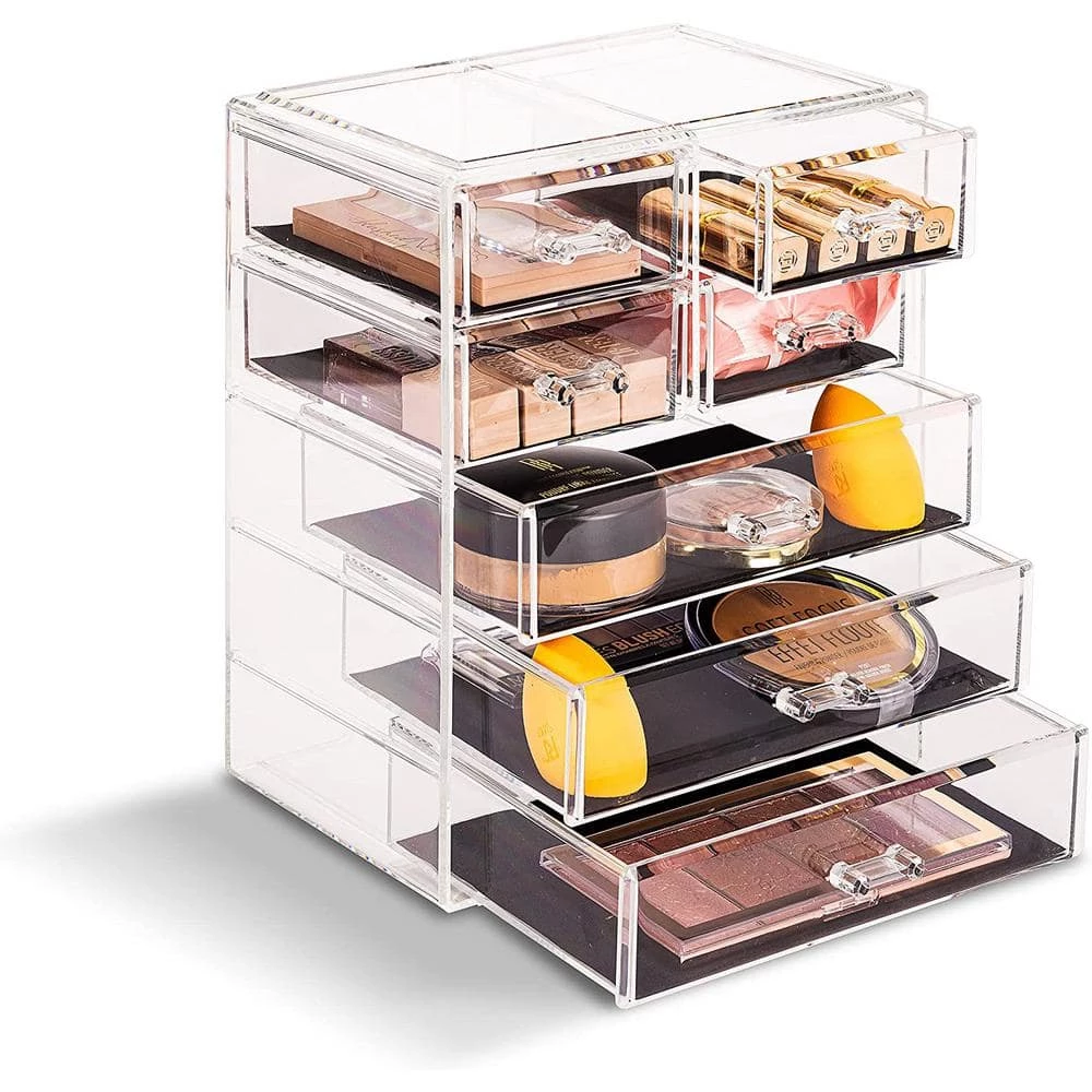 Unbranded Sorbus 11.25 in. W x 6.25 in. H 1-Cube Cosmetic Organizer in Acrylic 3 Unbranded Sorbus 11.25 in. W x 6.25 in. H 1-Cube Cosmetic Organizer in Acrylic - Image 3