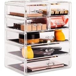 Unbranded Sorbus 11.25 in. W x 6.25 in. H 1-Cube Cosmetic Organizer in Acrylic