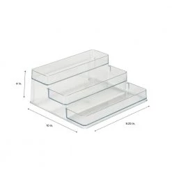 Simplify 3-Tier Cabinet Organizer in Clear -Bathroom Accessories Sales clear simplify bathroom storage containers 24018 76 1000