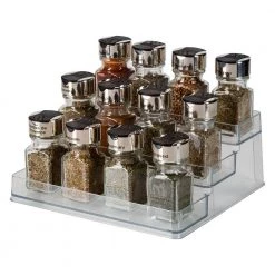 Simplify 3-Tier Cabinet Organizer in Clear -Bathroom Accessories Sales clear simplify bathroom storage containers 24018 fa 1000