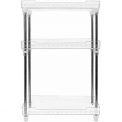 Sorbus Bathroom Vanity Counter Organizer with 3 Tier Standing Rack Storage Shelf in Clear BPA-Free Plastic -Bathroom Accessories Sales clear sorbus makeup organizers acr shl2 1f 1000