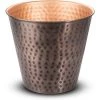Monarch Abode Monarch Hand Hammered Metal Waste Basket in Copper