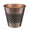 Monarch Abode Handcrafted Geometric Metal Wastebasket (Copper Finish)