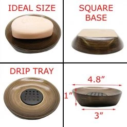 Unbranded 4-Pieces Bath Accessory Set with Soap Pump, Tumbler, Soap Dish and Toilet Brush Holder in Gold Polyresin Wenge -Bathroom Accessories Sales gold bathroom accessory sets set4wenge 76 1000