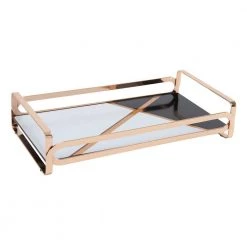 Home Details Color Block Vanity Tray in Gold