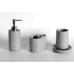 Unbranded 4-Piece Bath Accessory Set in Gray
