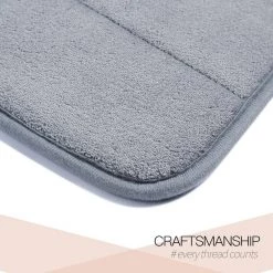 Betus Luxury Memory Foam Bath Mat - Velvet Comfort Bathroom Rug - 17"x24" (Gray) 10 Betus Luxury Memory Foam Bath Mat - Velvet Comfort Bathroom Rug - 17"x24" (Gray) -Bathroom Accessories Sales gray betus bathroom accessory sets b mat bathroom gray 1f 1000