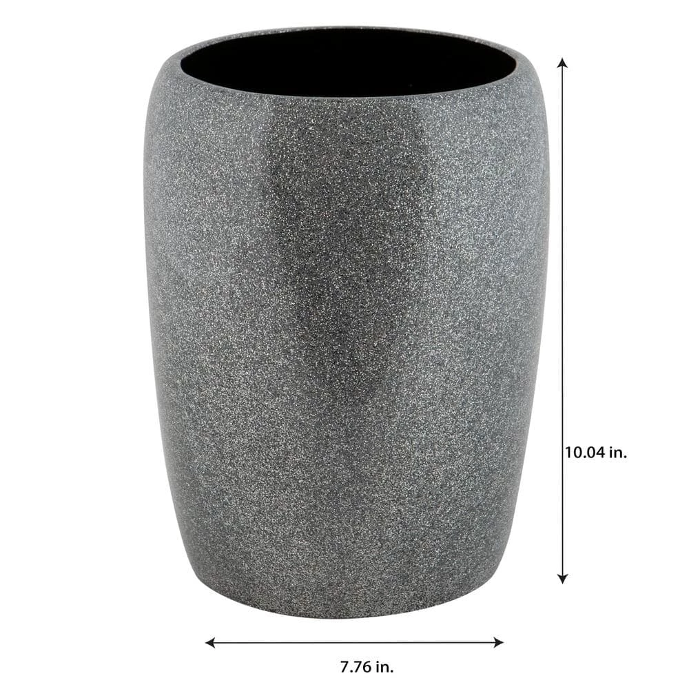 Elle Decor Eclat Glitter Waste Bin in Grey 5 Elle Decor Eclat Glitter Waste Bin in Grey - Image 5