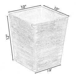 Vintiquewise Home Decorative Dark Grey Rustic Wood Trash Can, Square Wastebasket Bin with Decorative Metal Brackets 9 Vintiquewise Home Decorative Dark Grey Rustic Wood Trash Can, Square Wastebasket Bin with Decorative Metal Brackets -Bathroom Accessories Sales gray vintiquewise bathroom trash cans qi004221 1f 1000