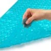 HealthSmart Clear Bath Mat, 15.5 in x 40 in, with 200 suction cups, in Green