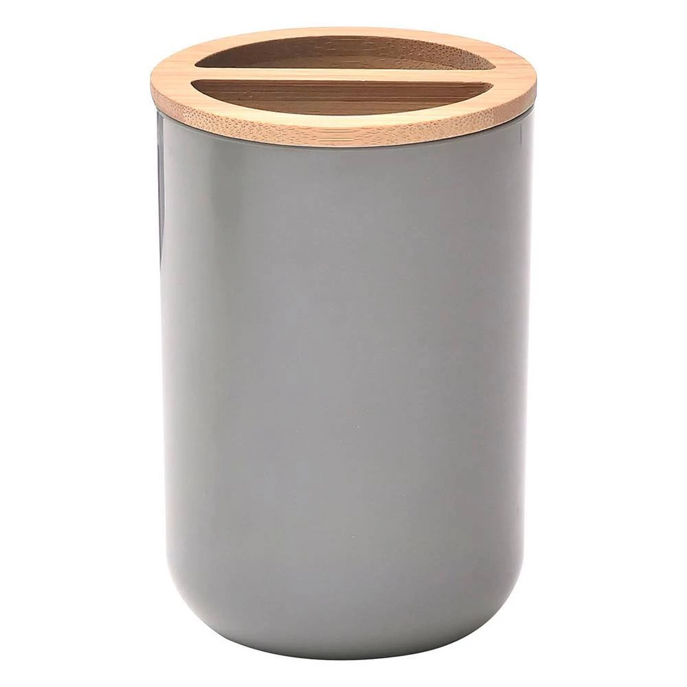 Unbranded Padang 7-Pieces Bath Accessory Set with Soap Pump, Tumbler, Soap Dish and Toilet Brush Holder in PVC Grey and Bamboo 9 Unbranded Padang 7-Pieces Bath Accessory Set with Soap Pump, Tumbler, Soap Dish and Toilet Brush Holder in PVC Grey and Bamboo - Image 9