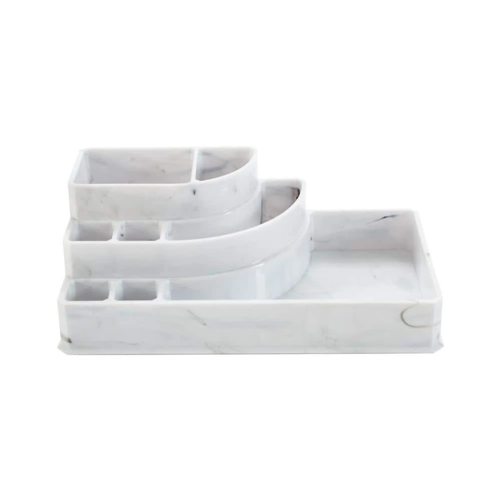 Simplify 8-Section Cosmetic and Jewelry Holder in Marble 1 Simplify 8-Section Cosmetic and Jewelry Holder in Marble