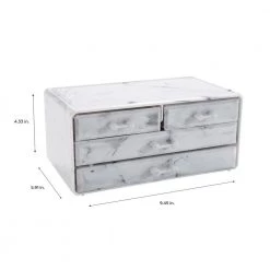 Simplify 3-Tier Cosmetic and Jewelry Chest in Marble -Bathroom Accessories Sales marble simplify makeup organizers 23322 marble 4f 1000