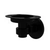 Allied Brass Continental Collection Tumbler and Toothbrush Holder with Groovy Accents in Matte Black