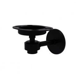 Allied Brass Satellite Orbit 1-Tumbler and Toothbrush Holder in Matte Black