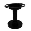 Allied Brass Vanity Top Tumbler and Toothbrush Holder with Groovy Accents in Matte Black