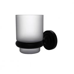 Allied Brass Dottingham Wall Mounted Tumbler Holder in Matte Black