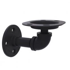 Allied Brass Pipeline Collection Wall Mounted Toothbrush Holder in Matte Black