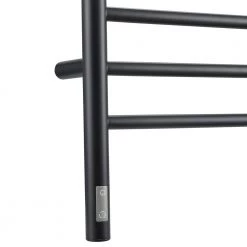 Ancona Prestige OBT 8-Bar Electric Wall Mount Plug-In and Hardwire Towel Warmer with On-Board Timer in Matte Black -Bathroom Accessories Sales matte black ancona towel warmers an 5389 1f 1000